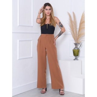 Comprar Calça Pantalona Alfaiataria Lisa - R$74,00 - Fashion Dessa