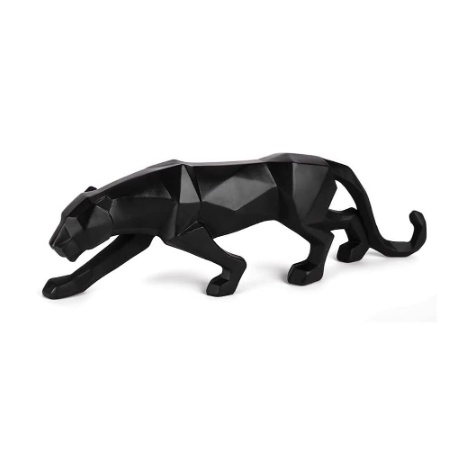 Pantera Negra em Cerâmica Estatua para Decoração 15cm