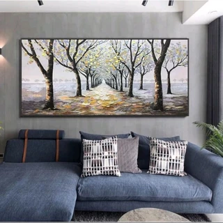 Quadro decoração sala quarto escritório Paisagem corredor de Árvores 1peça