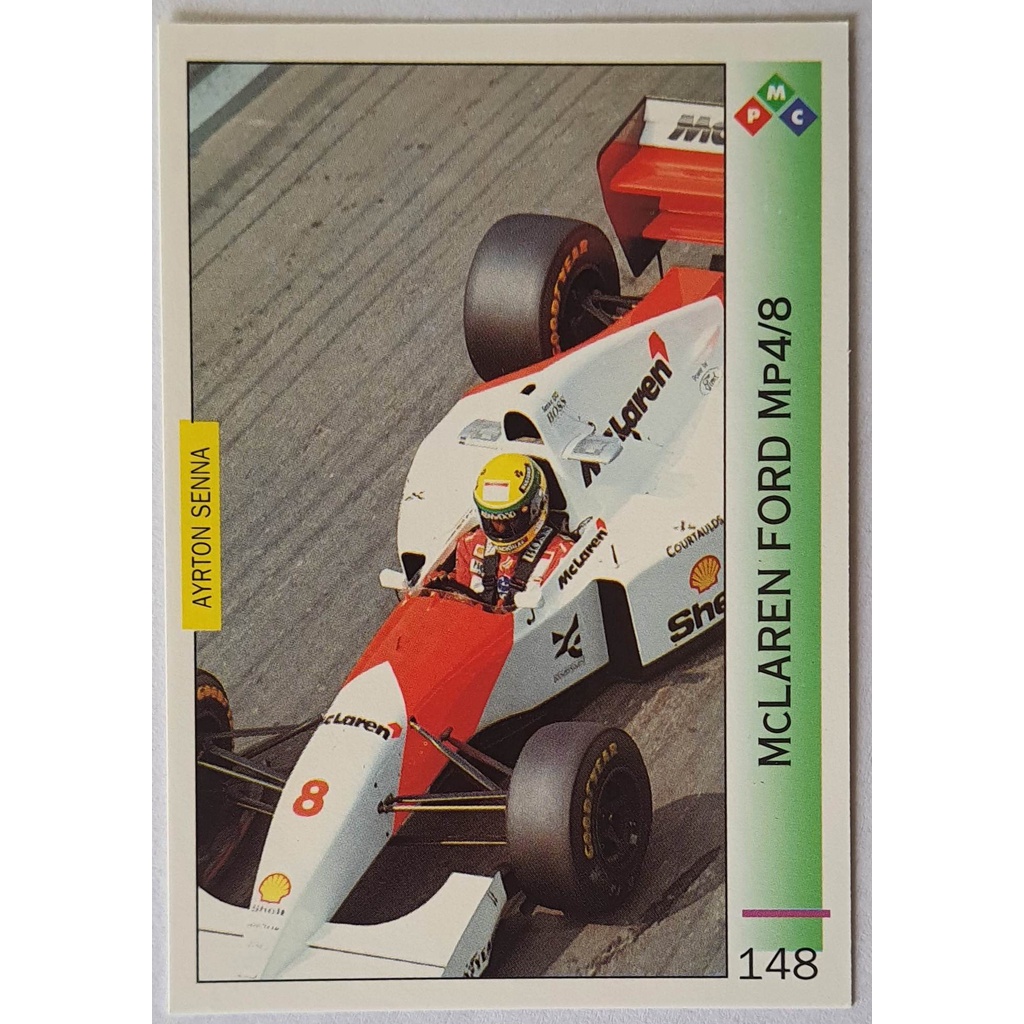 Card F1 Ayrton Senna 1993 McLaren Ford Mp4/8 - PMC 148 | Shopee Brasil