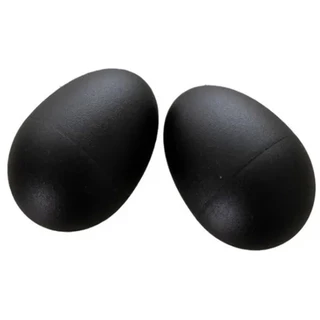 Par De Ganzá Chocalho Ovinho Percussão Musical Preto