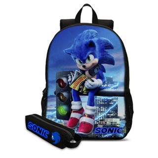 Mochila Sonic Jogos Filme para viagens, bolsa escolar para meninos