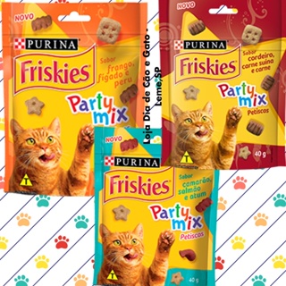 Kit 5, 10, 15, 20, 25 un. - Petiscos para Gatos Friskies Party Mix 40g da Purina Nestlé