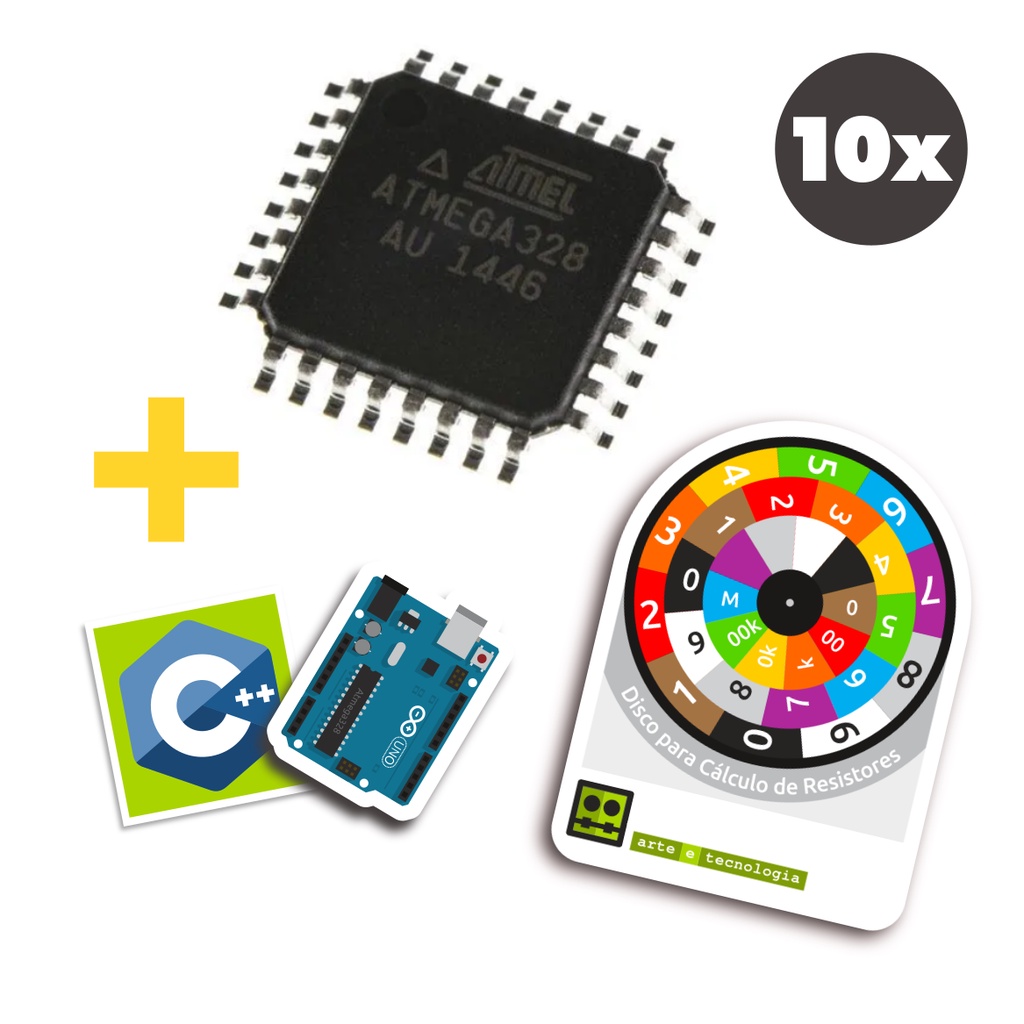 10 Microcontrolador Atmega328 328p Smd Atmega328p-au | Shopee Brasil