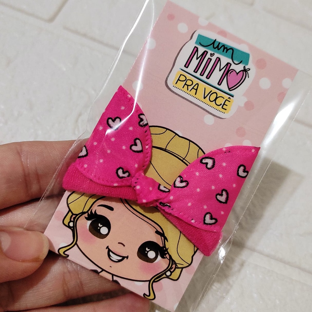 50 Lacinho Xuxinha de cabelo decorado personalizado. Ótimo mimo, brinde ...