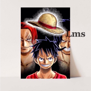 Quadro decorativo Poster Luffy Anime One Piece Desenho Arte com o