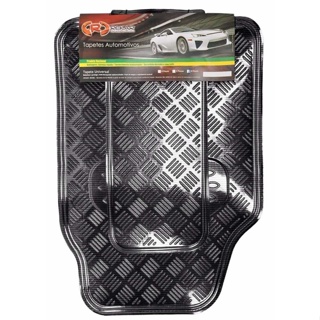 Tapete Automotivo Metalizado Grafite Carpete Para Carro Colorido Borracha Ecológica Impermeável Acessório Jogo Completo 5 Peças Todas As Marcas e Modelos Corsa Cobalt Argo Mobi Uno Parati Passat Amarok Saveiro Apollo Cruze Fusca