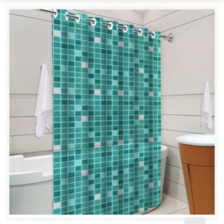 Cortina De Box Pvc Lavável Banheiro/ Provador 1,38m x 1,98m Anti mofo Ganchos Ilhós