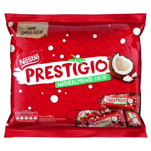 Bombom Prestigio Chocolate com Coco Nestlé Pacote 370g Shopee Brasil