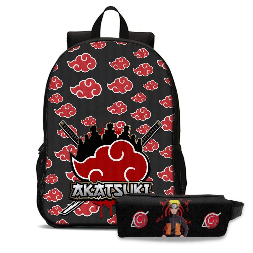 NARUTO-Akatsuki bolsa de peito vermelho nuvem para homens e mulheres,  mochila tiracolo, bolsa de ombro pequena, impermeável, casual, presente