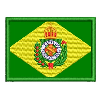 Patch Bandeira Brasil + Símbolo Exército Brasileiro (Bordado)