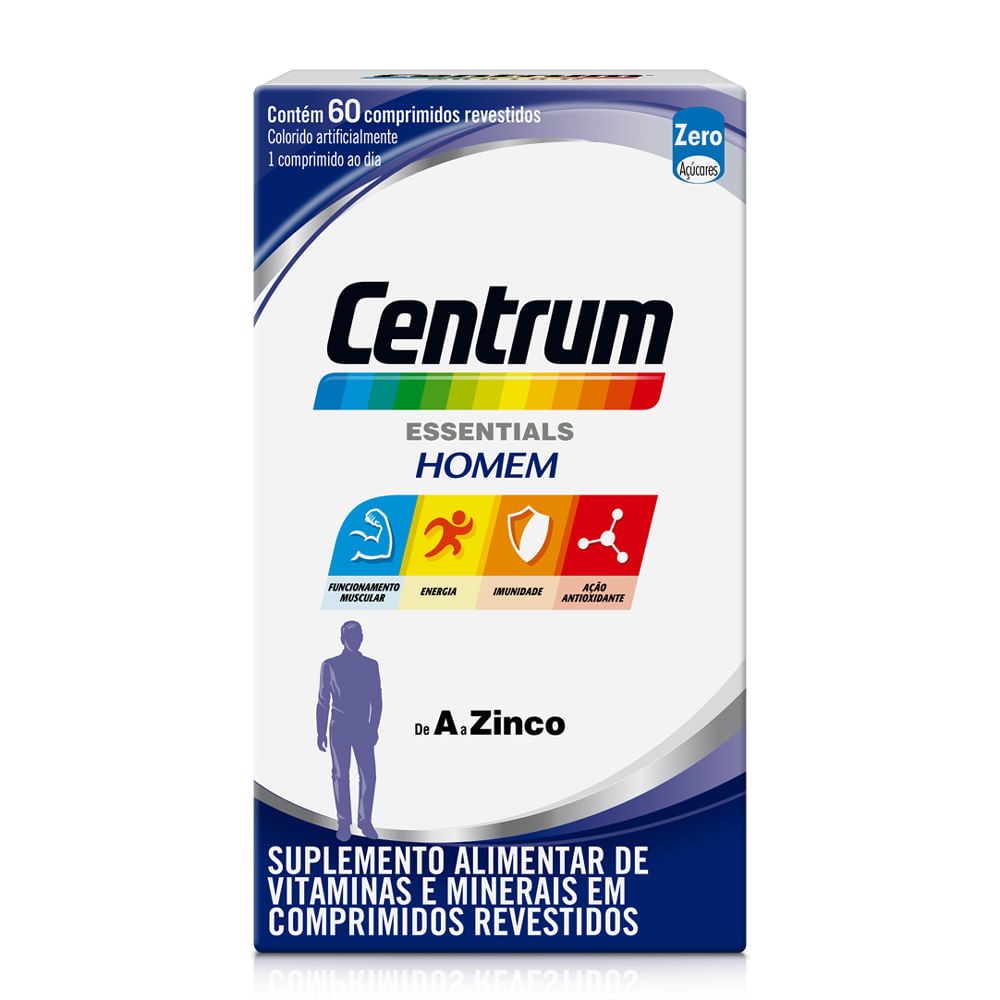 Centrum Essentials Homem 60 comprimidos Suplemento Alimentar | Shopee ...