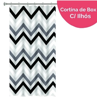 Cortina Para Box De Banheiro Antimofo 100% Pvc 1,80m X 1,80m Resistente com Ganchos incluso