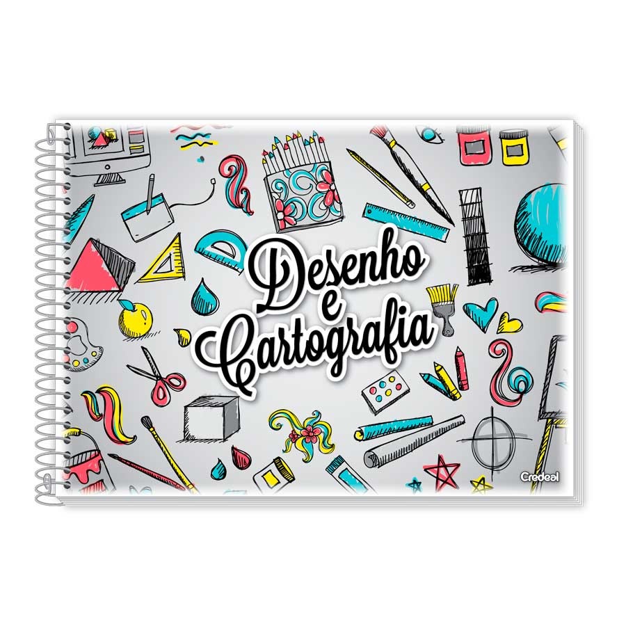 Caderno Cartografia Desenho Espiral CD 60Fls Turma da Monica - Capa B - São  Domingos