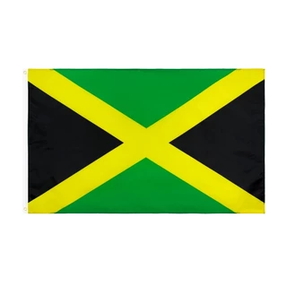 Bandeira Jamaica 90 x 150 cm c/ Anilhas P/ Mastro Cores Vivas