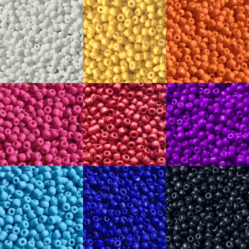 Até 1150 peças Miçanga de Vidro Pacote Grande - Para Pulseira e Artesanato Cores