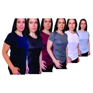 kit 5 baby look dry fit feminina esportiva