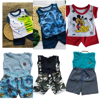 kit 12 peças roupa de bebê menino 0 a 3 meses ou 3 a 6 meses - 6 camisas e 6 shorts - roupa de bebê masculina