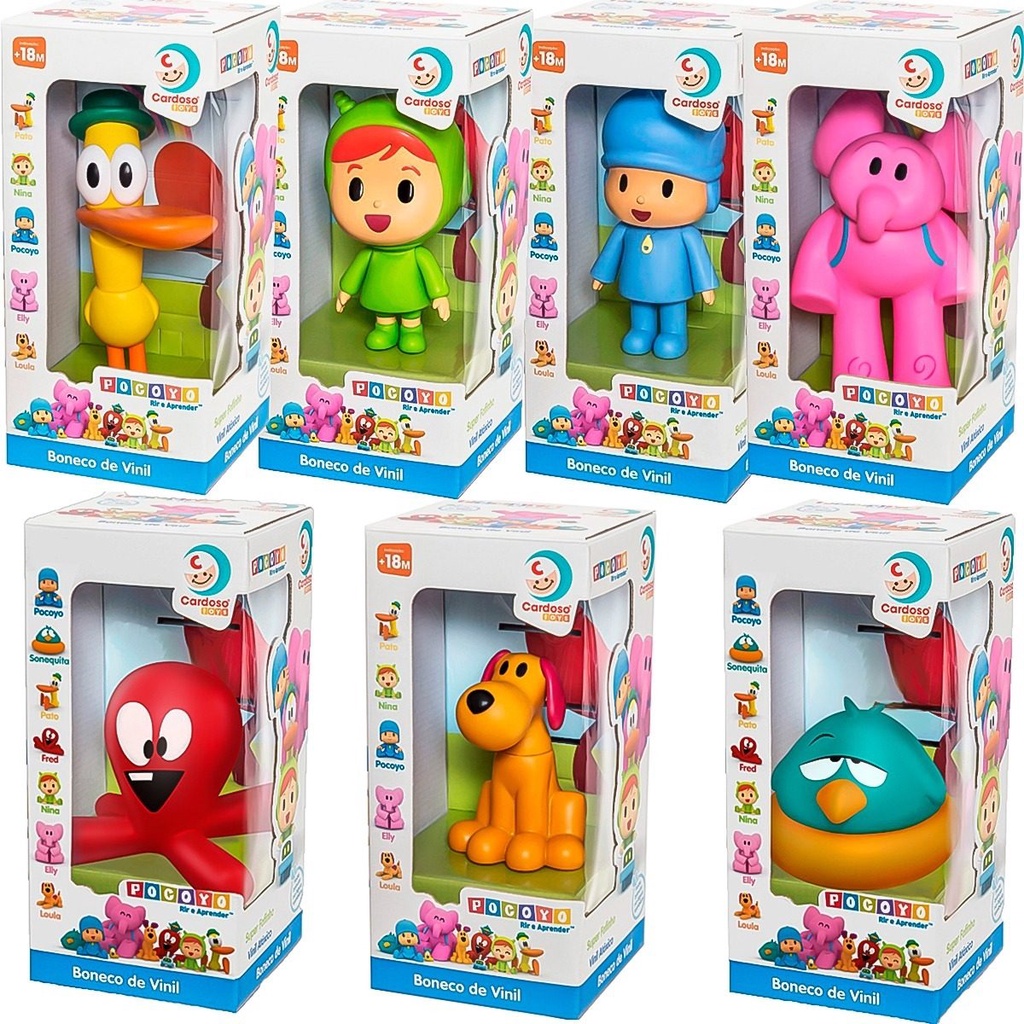 Boneco Nina De Vinil Macio Desenho Infantil Pocoyo - Cardoso em Promoção na  Americanas