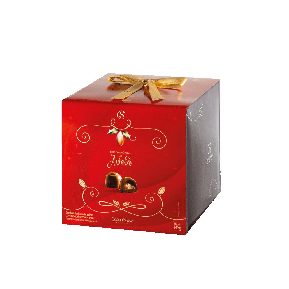 Cacau Show Kit Cubo Bombons Clássicos Chocolate ao Leite com Recheio