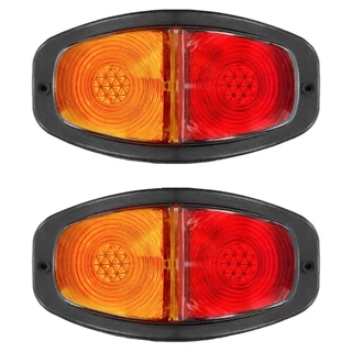 Kit Par Lanterna Canoinha Universal Carreta Carretinha Reboque Bicolor Kit com Duas Lanternas em Oferta na Shopee