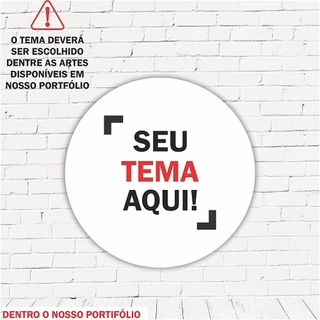 Painel Redondo SEU TEMA Em Tecido Sublimado Personalizado (INFORMAÇOES NA DESCRIÇÃO)
