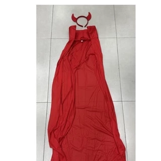 acessório para fantasia de diabinho capa e tiara em Oferta na Shopee