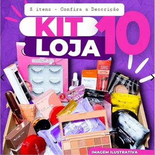 Kit Loja de 10 Maquiagem e Acessórios 6 itens
