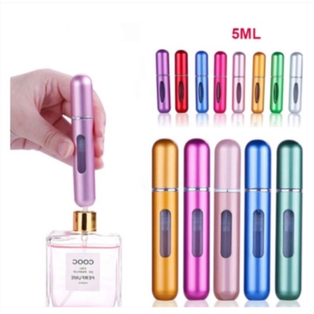 Mini Atomatizador de Perfume Spray Frasco Recarregável 5ml