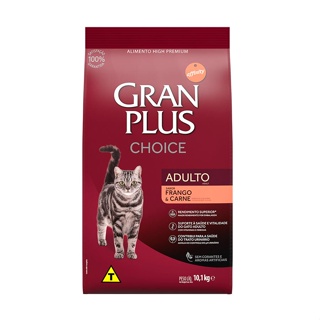 Ração GranPlus Choice Gatos Adultos Frango e Carne 10,1kg