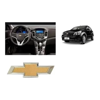 Emblema Volante Chevrolet Spin Cruze Prisma Sonic Cobalt Onix... De Alumínio 1,8 x 5,8.