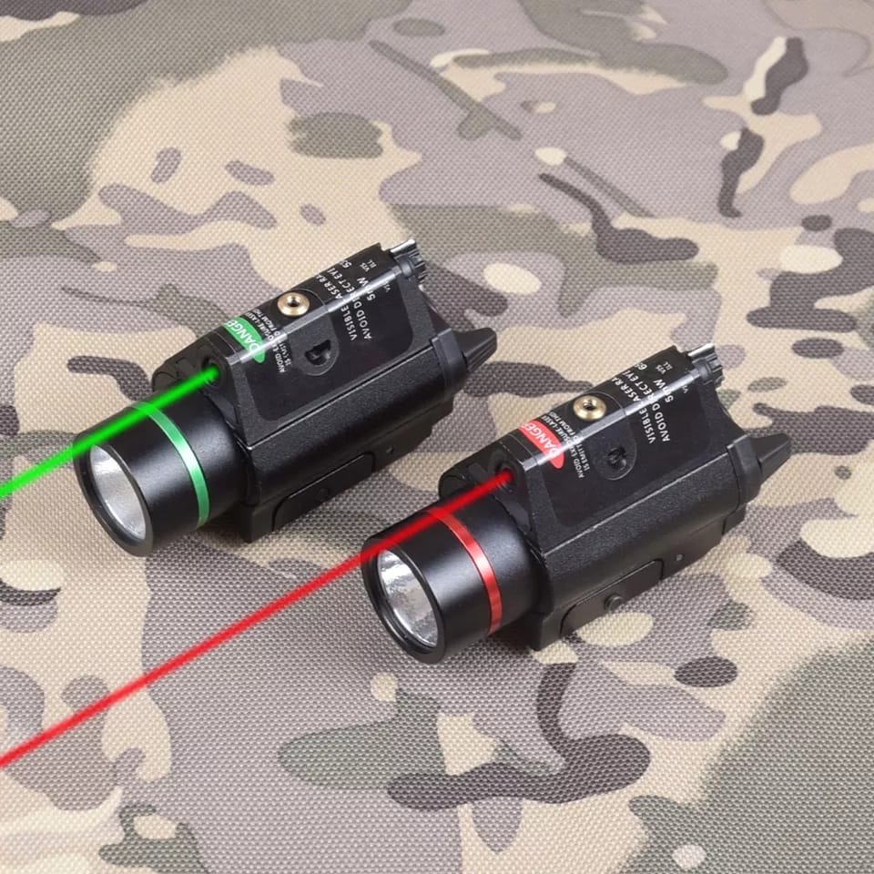 Lanterna com Laser Para Airsoft e Tatico Para Clock e Taurus