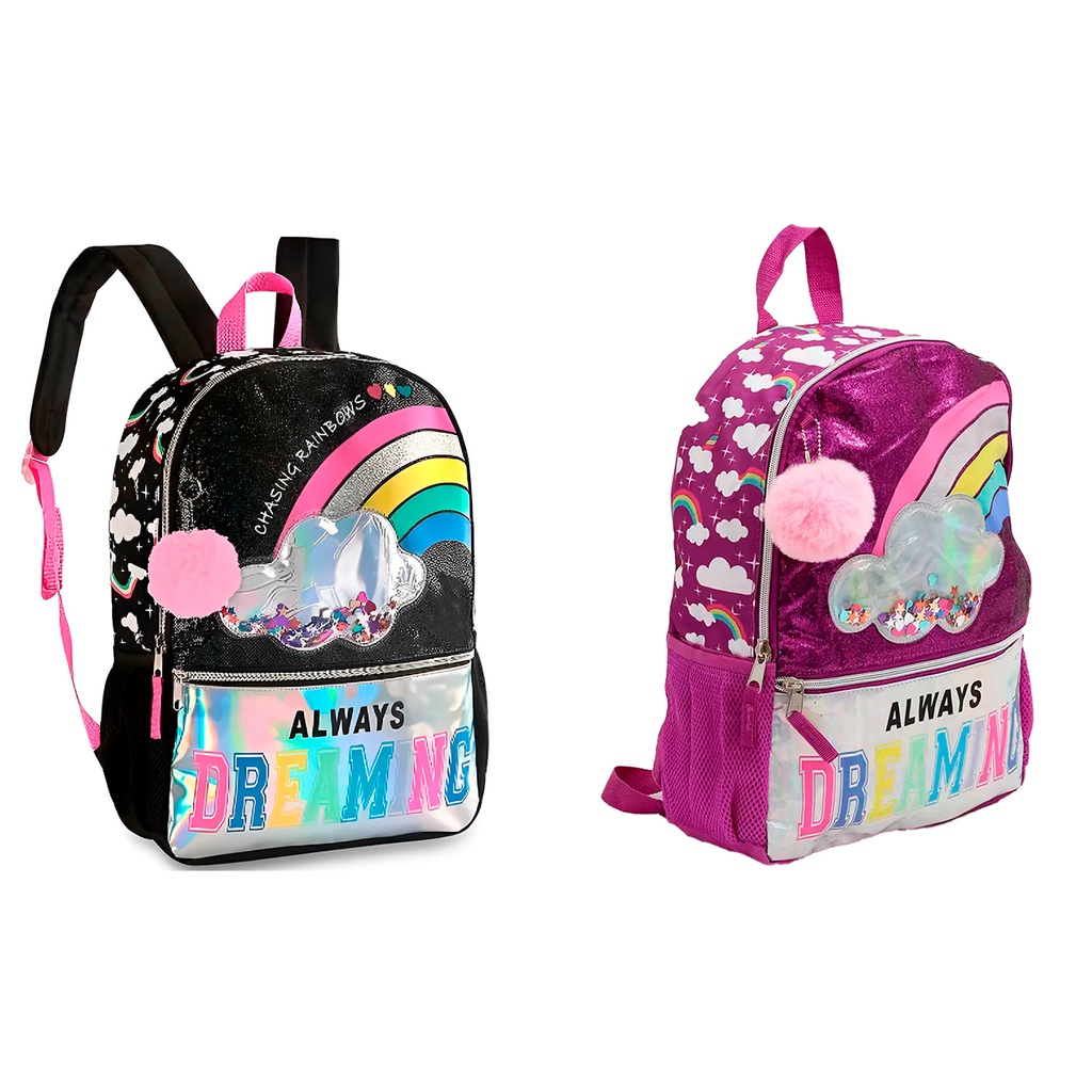 Mochila escolar feminina de alta qualidade, bolsa para jogos e escola com  glitter de couro pu, mochila holográfica