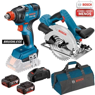 Chave de Impacto 18V BRUSHLESS 2 em 1 GDX18V-200 + Serra Circular 18V GKS 18V-57 BOSCH