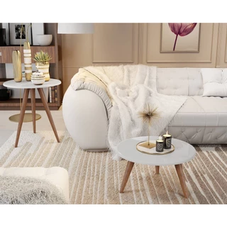 Conjunto Mesas De Centro E Lateral Natalia Decorativa Tripé Pés Palito – JM3 MÓVEIS