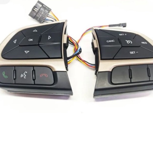 Par Botão multifuncional Viva Voz Volante Fiat Toro caramelo