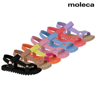 Sandalia Rasteirinha Feminina Papete Moleca Flat Sola Tratorada Velcro Ajustavel Original 5454.101