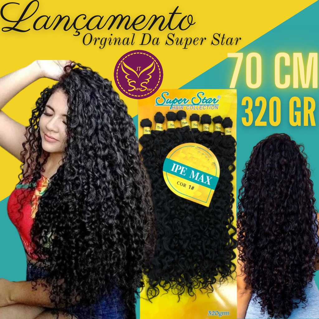 Cabelo Cacheado Organico Crochet Braids Super Star 100 Gramas 50