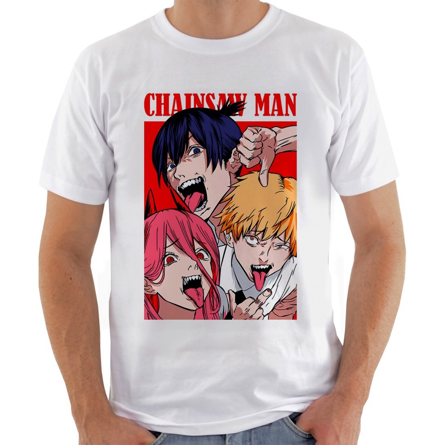 Camiseta Blusa do Anime Chainsaw Man | Shopee Brasil