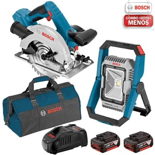 Serra Circular à Bateria 18V GKS 18V-57 + Lanterna 18V GLI 18V-1900 Bosch