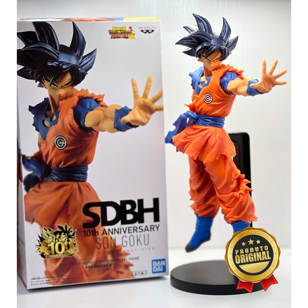 Boneco Dragon Ball Z Goku Super Sayajin 4 Dokkan Battle Anniversary  (Diorama) - Bandai