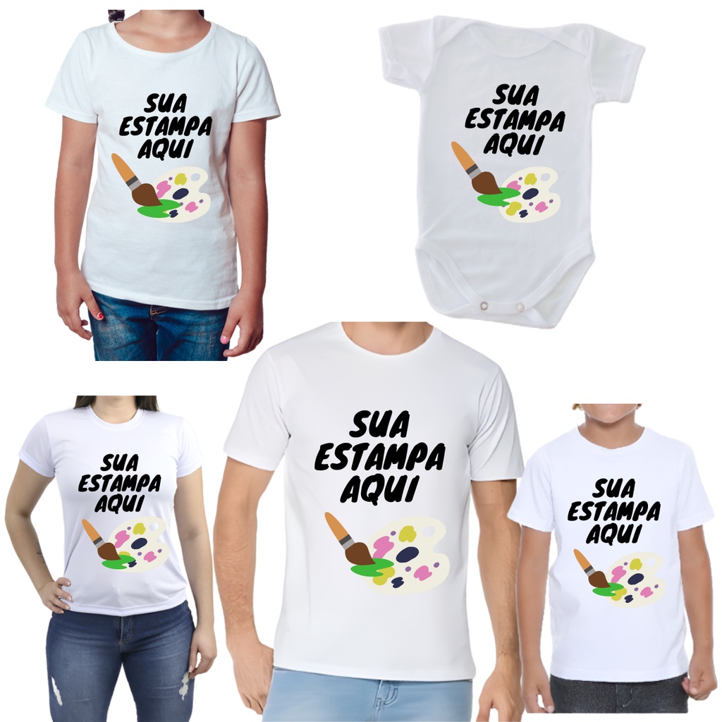 Camisa Personalizada com sua Estampa, Foto, Frase , tema ,Logo de empresa e etc