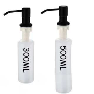 Saboneteira de embutir Aço Inox Preto 500 Ou 300ML Compativel com Pia de Marmore e Granito Duravel e resistente