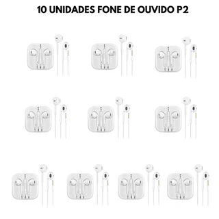 Kit 10 Unidades fone de ouvido P2 som de alta qualidade