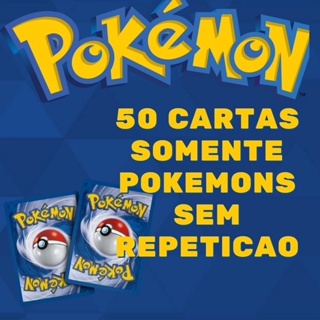 Lotes de 50/40/20 Cartas de Pokémon Brilhante Garantida Produto Original  Cartinha Pokémon - Corre Que Ta Baratinho