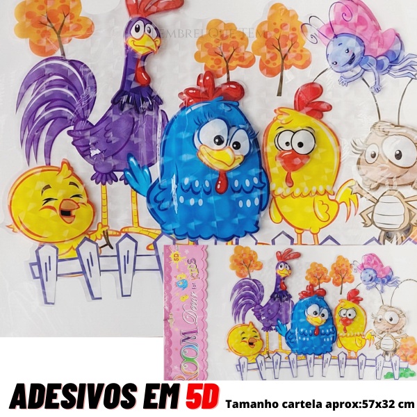 Adesivo Parede Quarto Infantil Galinha Pintadinha Desenho