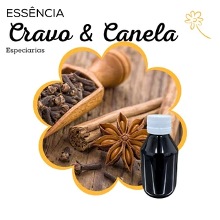 Essência concentrada aromática base óleo 100 ml Cravo e Canela