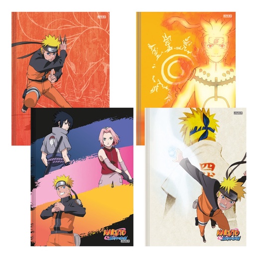 3 Cadernos Brochurão 80 Fls + Desenho + Cad Pequeno Naruto