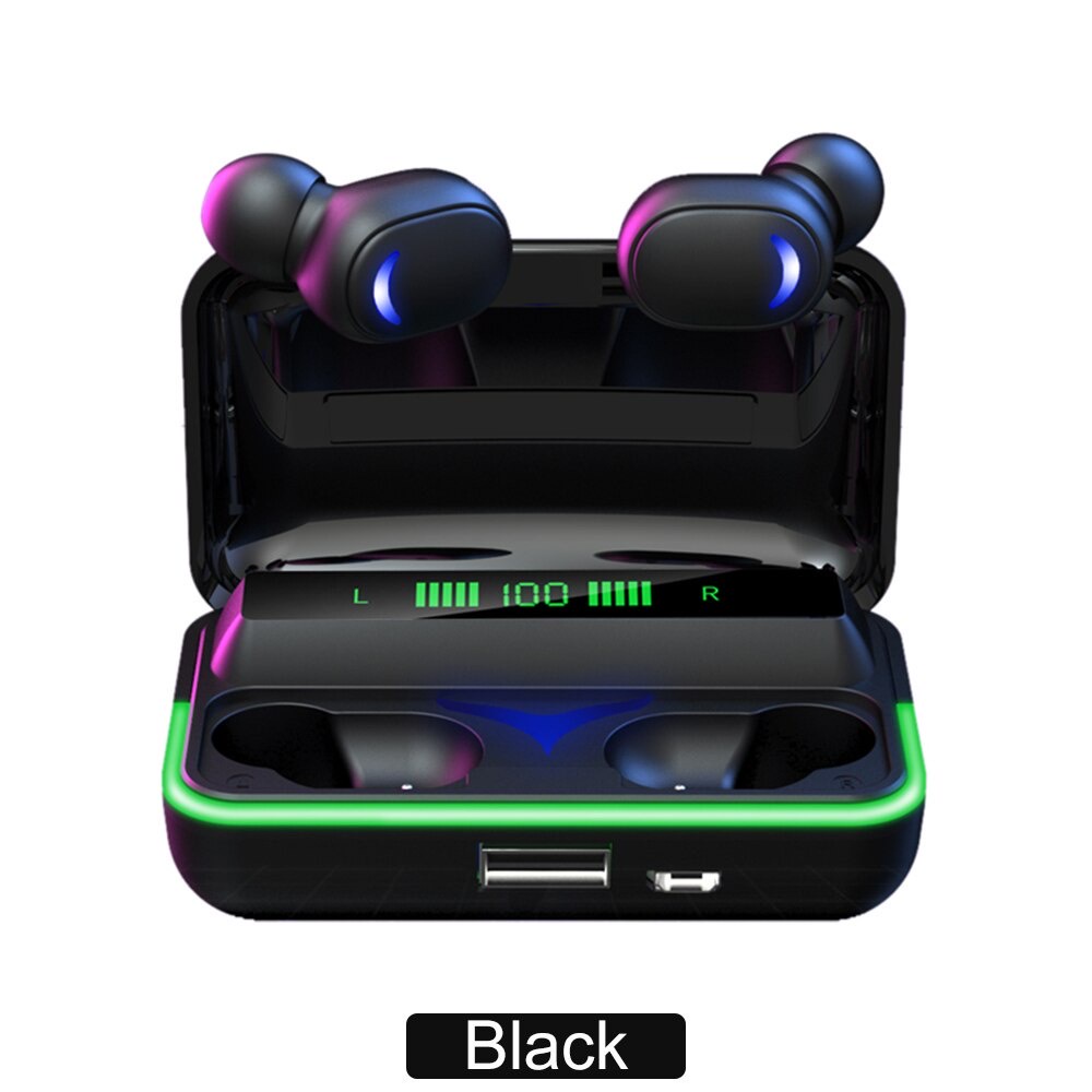 Fone De Ouvido Sem Fio 2021 e10 tws 1200mah v5.1 bluetooth Estéreo Alta Visão À Prova D'água Com display led