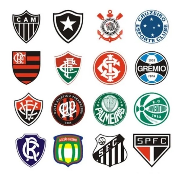 Adesivo de time À Prova D'Agua Futebol Escudos Logos Times Brasileiros ...